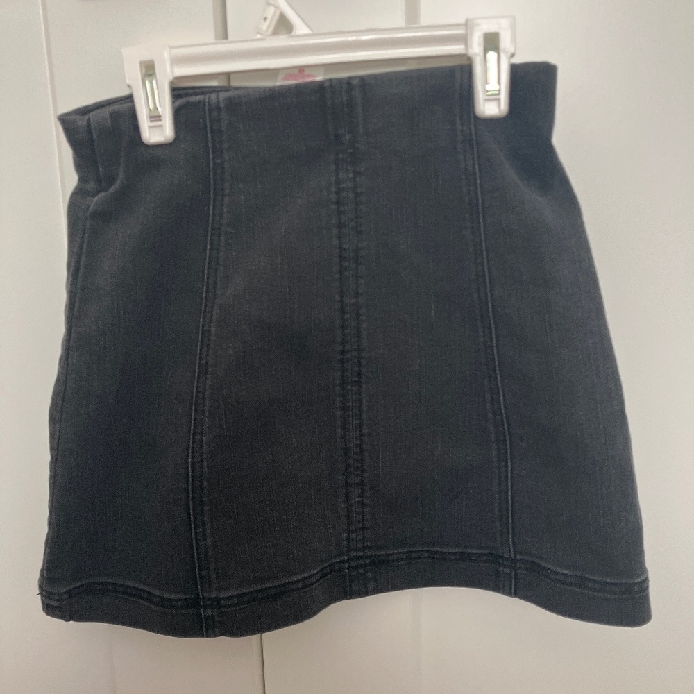 Women’s XS Black Denim Midi Skirt